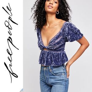 Free People Yours Truly Velvet Womans Top  VARIOUS Sizes XS -MED - XL Wild Moon